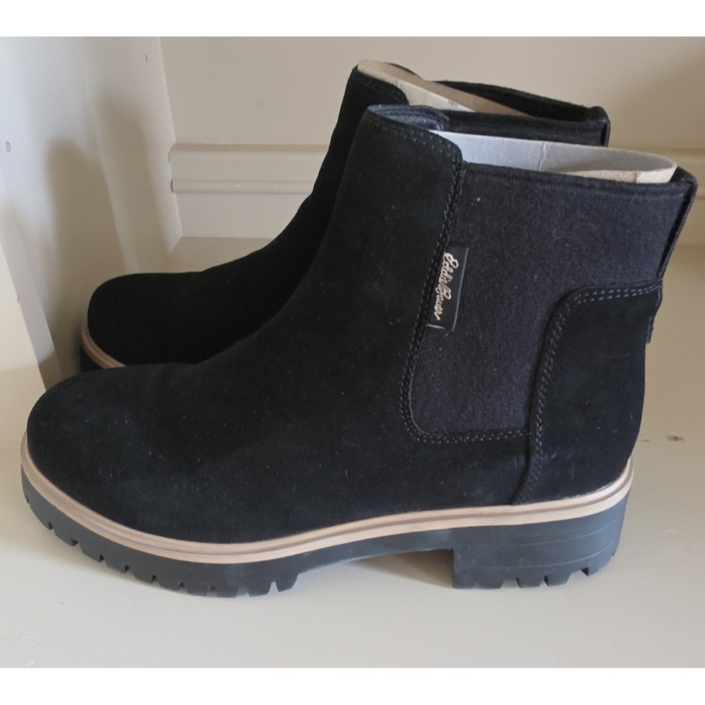 Eddie Bauer Womens Bellingham Chelsea Waterproof Boot in‎ Black Suede Size 10 - Picture 6 of 12